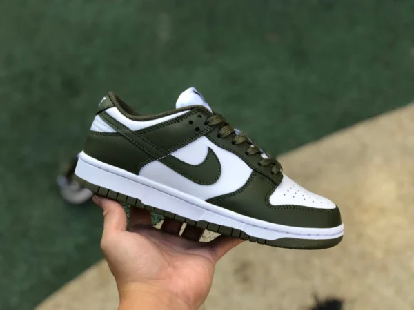 Dunk белые оливково-зеленые оригинальные кроссовки Nike Dunk Low Medium оливково-белые оливково-зеленые повседневные кроссовки DD1503-120