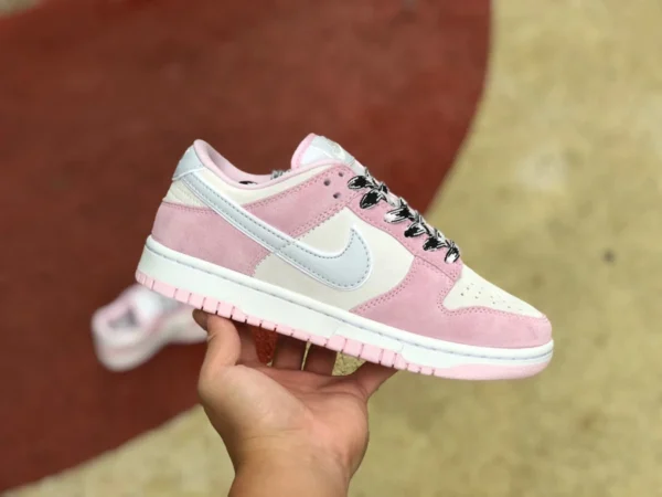 Dunk серо-розовая замша высокого качества NiKe Dunk Low DV3054-600