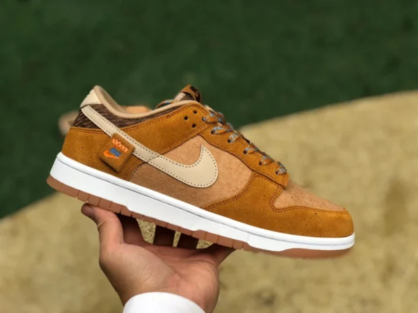 Мужские коричневые низкие кроссовки Dunk Brown Suede Low Pure Original Nike Dunk Low Teddy Bear DZ5350-288