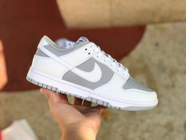 Бело-серые низкие кроссовки Nike Dunk Low Nike серо-белые низкие повседневные кроссовки в стиле ретро DJ6188-003