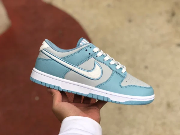 Dunk сине-серо-белый Nike Dunk Low сине-серо-белые повседневные спортивные кроссовки с низким берцем в стиле ретро FB1871-011