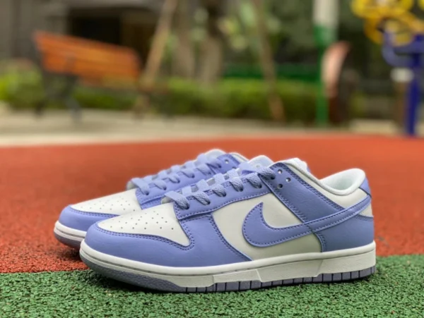 Бело-фиолетовые низкие кроссовки Dunk Nike Dunk Low Next Nature Сиреневые бело-фиолетовые низкие кеды DN1431-103