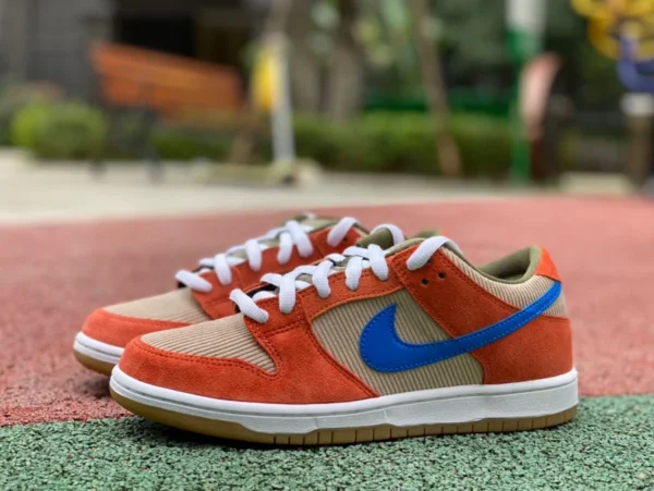 Dunk оранжевый и синий вельвет Nike SB Dunk Low Pro оранжевый и синий вельвет BQ6817-201-003-001