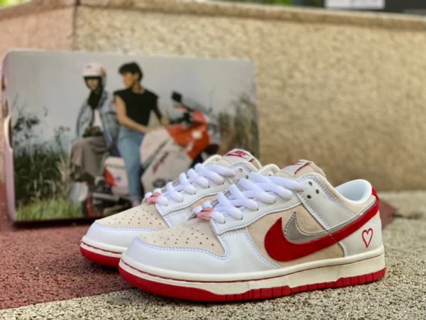 dunk День Святого Валентина новые белые розовые кроссовки Nike Dunk Low Tianruoyouqing с низким берцем ct2552-188