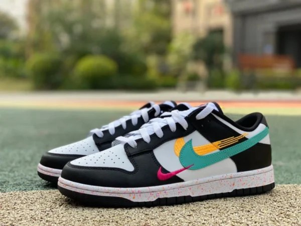 Dunk черно-белый тройной крючок Nike Dunk low Multi черно-белый тройной крючок всплеск чернил повседневные спортивные низкие кроссовки FD4623-131