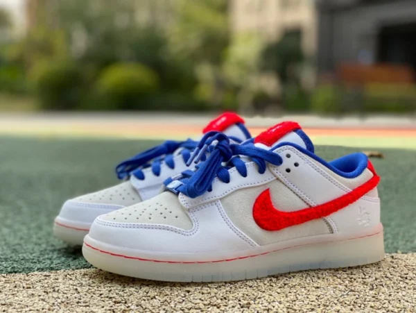 Dunk White, Blue and Red Year of the Rabbit, оригинальные амортизирующие и износостойкие кроссовки Nike Dunk Low White, Blue и Red Year of the Rabbit Shanghai FD4203-161