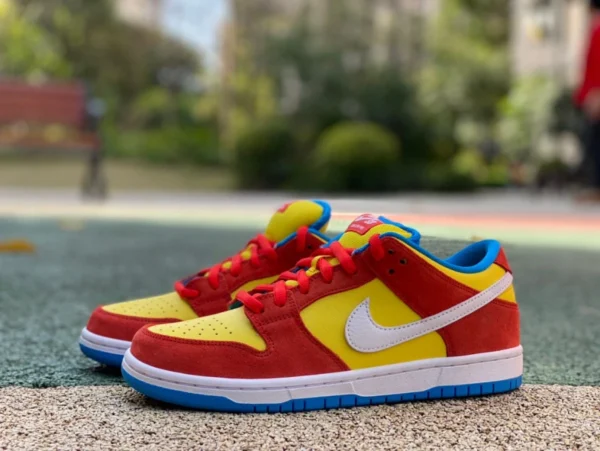 Dunk Simpson pure original Nike SB Dunk Nike dunk желтый оранжевый Simpson низкие повседневные кроссовки в стиле ретро BQ6817-602