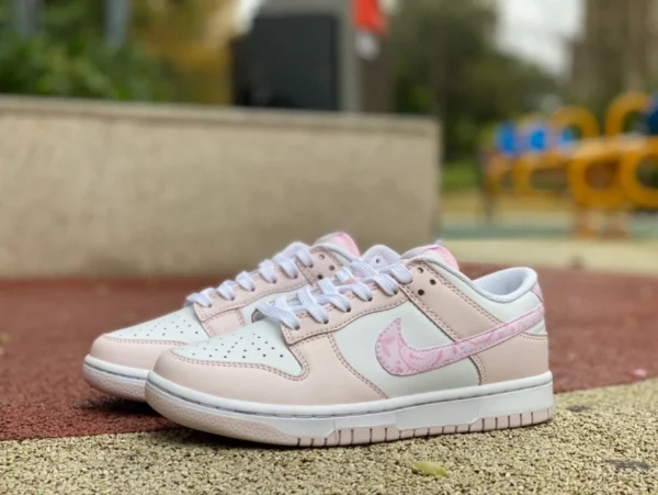 Бело-розовые кроссовки Dunk Pearl Pink Nike Dunk Low Pink Paisley Pearl Pink FD1449-100 1