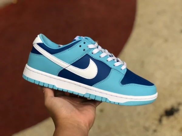 Dunk синий низкий Nike Dunk Low Retro QS Argon North Carolina синий белый синий повседневные противоскользящие кроссовки DM0121-400