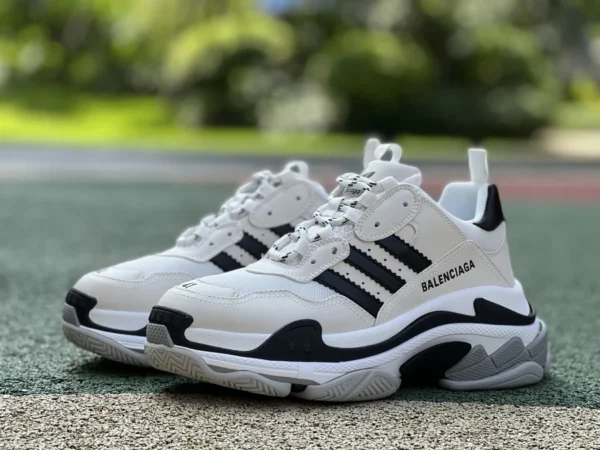 Совместный бренд Balenciaga Adidas белый Balenciaga x Adidas клеверные туфли Triple S для папы Кроссовки Balenciaga