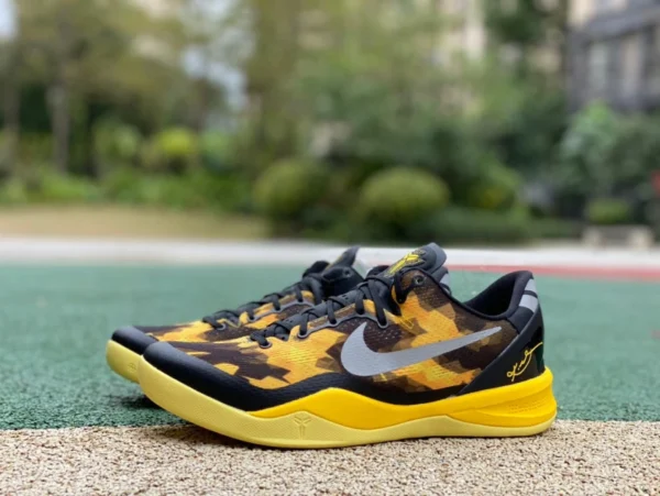 Оригинальные баскетбольные кроссовки Nike Kobe 8 ZK 8 черного и желтого цвета черного и желтого цвета, актуальная версия XDR 555286-077