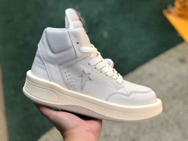 Модель Converse Joint, высокие кеды кремового цвета Rick Owens DRKSHDW x Converse Turbodrk, модель Weapon Joint, нескользящие износостойкие баскетбольные кроссовки с высоким берцем в стиле ретро для мужчин и женщин