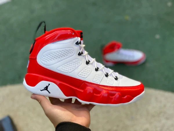 aj9 бело-красные лакированные кроссовки Air Jordan 9 AJ9 Gym Red тренажерный зал красные лакированные кроссовки AJ бело-красные баскетбольные кроссовки ограниченной серии 302370-160