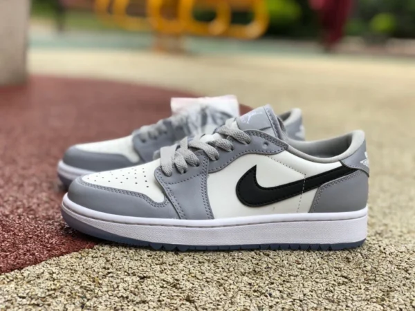 aj1 волк серый низкий Air Jordan 1 Golf AJ1 волк серый нескользящие износостойкие баскетбольные кроссовки DD9315-002