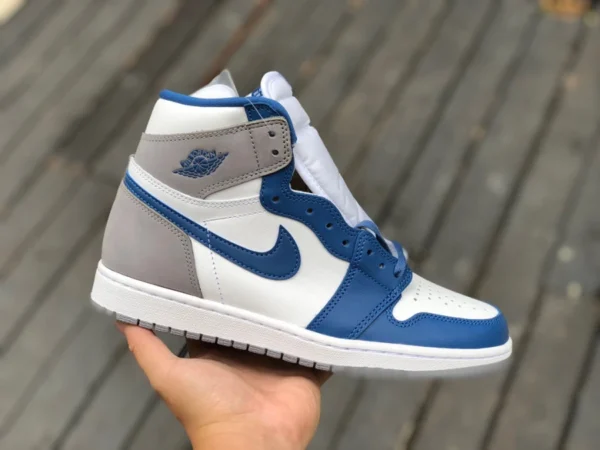 aj1 дымка серо-синий высокого качества Air Jordan 1 ретро дымка серо-синий высокий топ fd1437-410