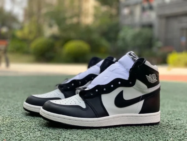 aj1 черно-белые высокие кеды 85, оригинальные баскетбольные кроссовки Air Jordan 1 High 85 AJ1, черно-белые высокие баскетбольные кроссовки с пандой BQ4422-001