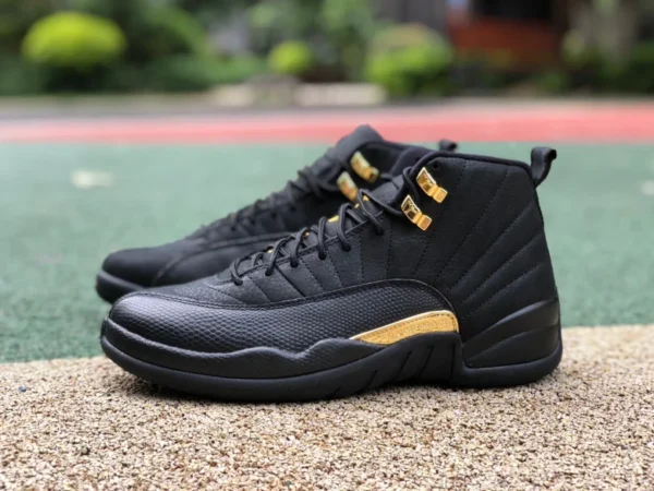 aj12 новые кроссовки Air Jordan 12 «Black Taxi» черного золота CT8013-071