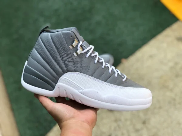 aj12 кремовые высокие баскетбольные кроссовки Air Jordan 12 Retro Stealth AJ12 кремовые высокие ретро баскетбольные кроссовки CT8013-015