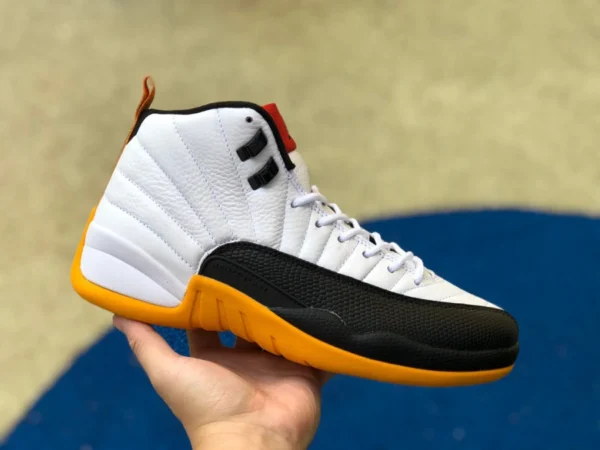 aj12 черный и белый желтый 25-летие Air Jordan 12 AJ12 черно-белый желтый 25-летний юбилей высокие баскетбольные кроссовки DR8887-100