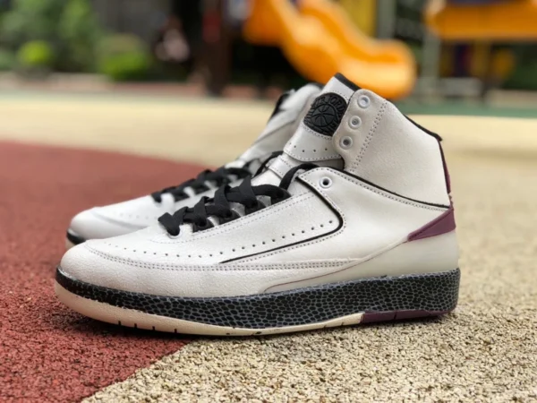 aj2 бордовые со змеиным принтом A Ma Maniere x Air Jordan 2 Баскетбольные кроссовки в стиле ретро в стиле ретро с черным змеиным принтом DJ4375-160