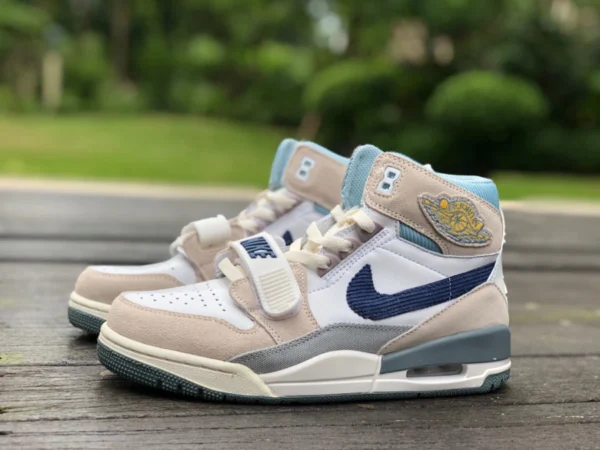 aj312 рисово-бело-синий с высоким верхом новая версия Air Jordan Legacy 312 AJ312 гибридный рисово-бело-синий с высоким верхом DQ5347-141