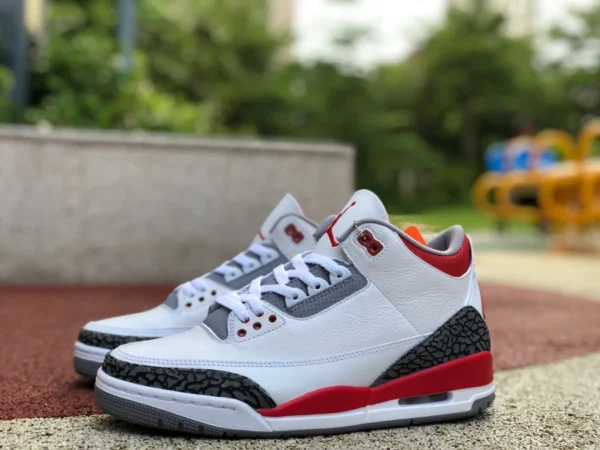 aj3 Rukawa Maple Air Jordan 3 «Fire Red» с бело-красным узором DN3707-160