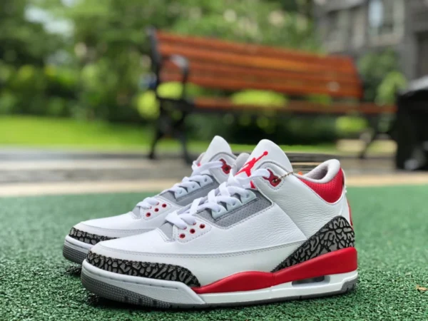 aj3 Rukawa Maple оригинальные Air Jordan 3 «Fire Red» с бело-красным узором DN3707-160