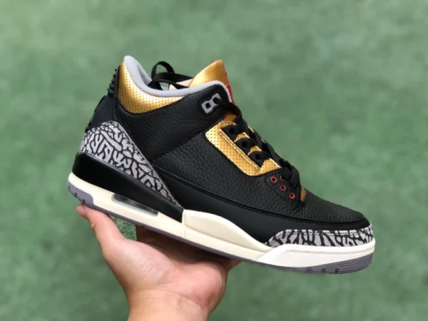 aj3 черный цементный золотой чистый оригинальный Air Jordan 3 WMNS "Black Gold" CK9246-067