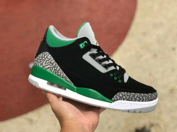 aj3 черный зеленый цемент Air Jordan 3 Retro Pine Green высокие баскетбольные кроссовки в стиле ретро черный зеленый CT8532-030