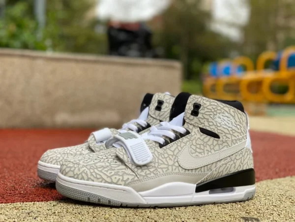 aj312, белый высокий кеды с узором кракле AirJordan Legacy 312, высокий верх три в одном, белый узор с кракле av3922-100