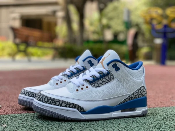 aj3 бело-синий первый слой кожи Wizards рекомендуемая версия Air Jordan 3 Retro "Wizards" Wizards ct8532-148