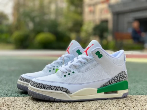 aj3 Lucky Green Белый Зеленый Первый слой кожи Рекомендуемая версия Air Jordan 3 Retro "Lucky Green" Модные ретро баскетбольные кроссовки Lucky Green CK9246-136