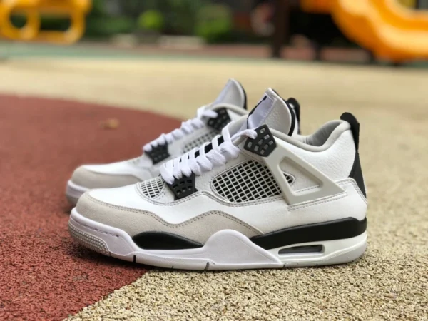 aj4 серый белый черный экономичная версия Air Jordan 4 AJ4 серый белый черный панда белый цемент баскетбольные кроссовки DH6927-111