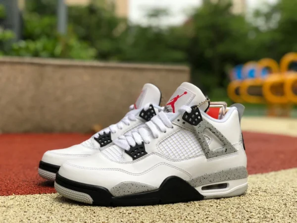 aj4 белый цемент чистый оригинальный Air Jordan 4 White Cement AJ4 белый цемент 840606-192