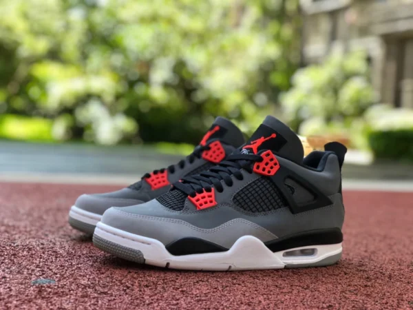 aj4 инфракрасный чистый оригинальный Air Jordan 4 инфракрасный AJ4 черный, серый, красный инфракрасный баскетбольные кроссовки DH6927-061