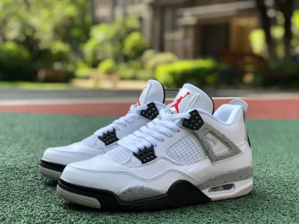 aj4 белый цемент, высокая версия Air Jordan 4 White Cement AJ4 белый цемент 840606-192