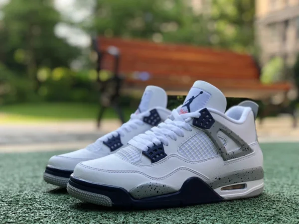 aj4 темно-синий чистый оригинальный Air Jordan 4 «Midnight Navy» темно-синего цвета dh6927-140