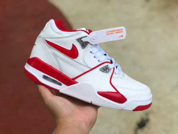 Мужские баскетбольные кроссовки Nike Air Flight 89 AJ4 Brothers белого и красного цвета с воздушной подушкой 819665-100 CN0050-100