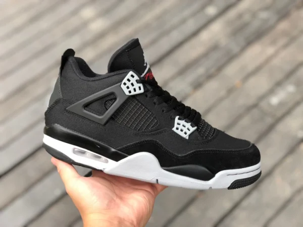 aj4 черный холст Air Jordan 4 AJ4 Little Eminem черный холст черный кот 2.0 ретро баскетбольные кроссовки DH7138-006