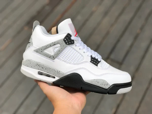 aj4 белый цемент T1 pure original Air Jordan 4 White Cement aj4 белый цемент 840606-836016-192