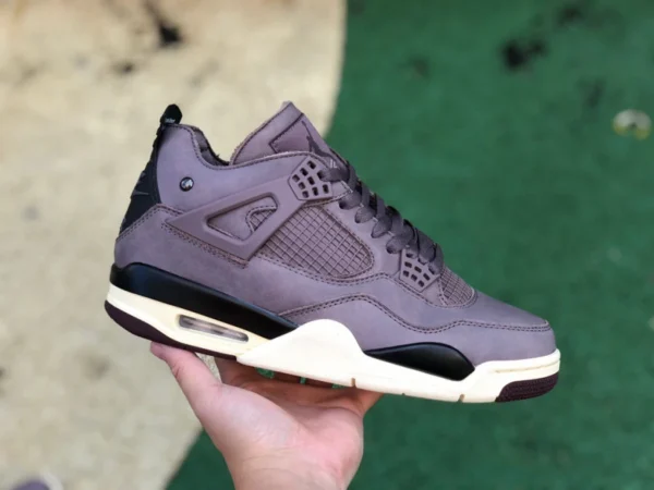 aj4 коричнево-красный AMM OG pure original A Ma Maniere x Air Jordan 4 Retro AJ4 фиолетовый песочно-винно-красный коричневый баскетбольные кроссовки DV6773-220