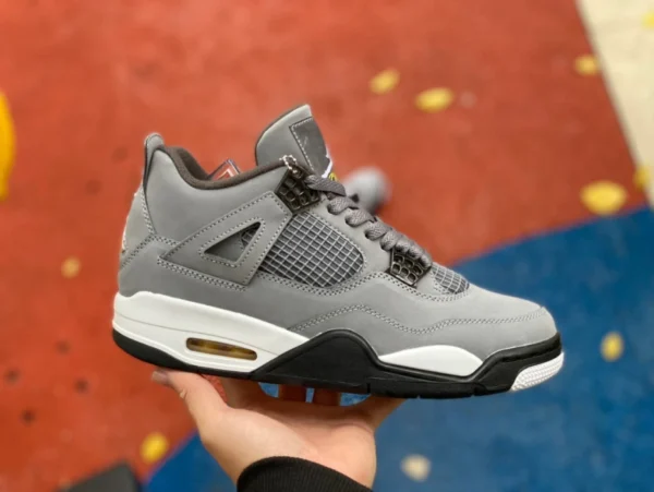 Мышь aj4 pure original Air Jordan 4 Cool Grey Серая мышь AJ4 Cool Grey замша 308497-007