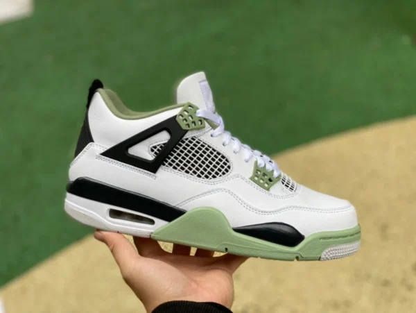 aj4 Matcha Green Air Jordan 4 WMNS "Seafoam" Белый Черный Зеленый AQ9129-103