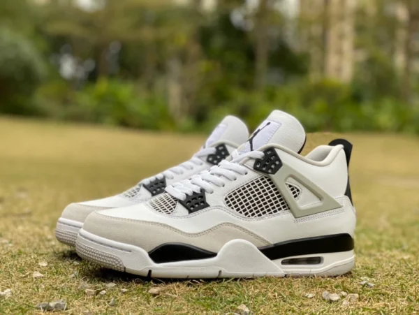 aj4 серый белый черный t1 чистый оригинальный Air Jordan 4 AJ4 маленькие белые цементно-серые белые черные баскетбольные кроссовки с пандой DH6927-111