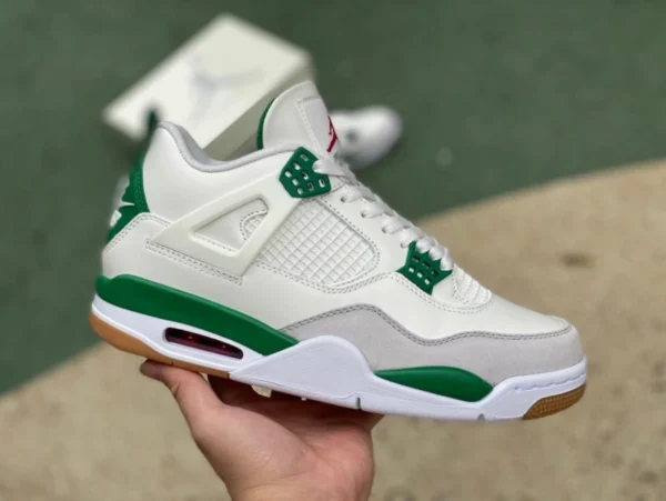 aj4sb шарнир белый и зеленый чистый оригинальный Nike SB x Air Jordan 4 AJ4 Pine Green белый, зеленый и бирюзовый SB шарнир DR5415-103