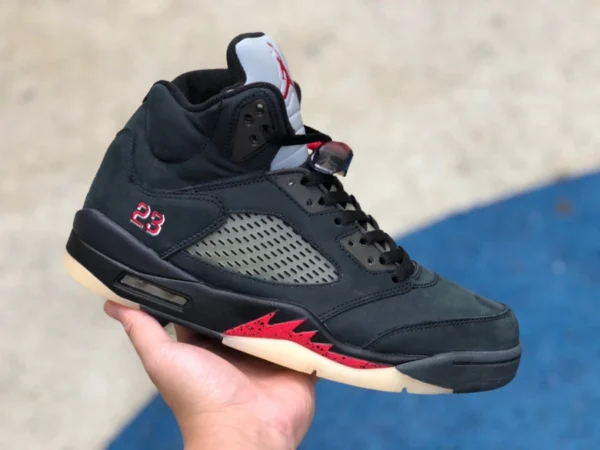 aj5 черный красный Gore-Tex Air Jordan 5 Gore-Tex small Supreme DR0092-001