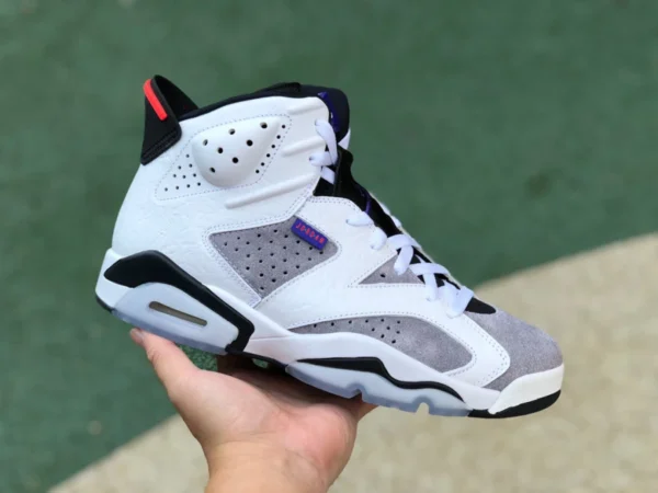 aj6 flint pure original Air Jordan 6 AJ6 flint ультрафиолетовый серый и белый высокие баскетбольные кроссовки CI3125-100