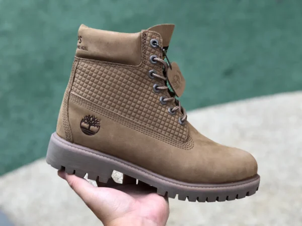 Timberland дымчато-серые высокие ботинки Timberland Timberland износостойкие непромокаемые уличные ботинки дымчато-серого цвета