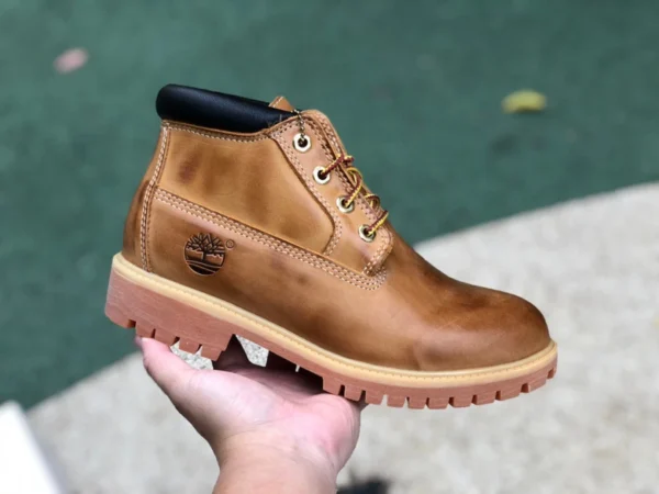 средне-коричневые износостойкие водонепроницаемые уличные ботинки Timberland, ботинки из ревеня