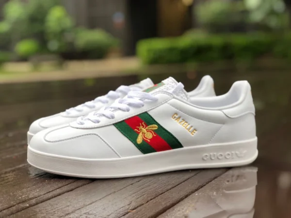 Совместный бренд Gucci Adidas белый и черный Gucci x Adidas Совместный бренд Gucci Adidas Originals Gazelle низкие кеды из серии Antelope "Esquisite Gucci"